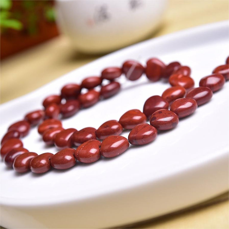 Natural Red Jasper Heart Beads Strands Loose Beads Jewelry DIY Bracelets