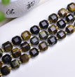 Natural Blue Tiger Eye Cube Beads Strands Loose Beads Jewelry DIY Bracelets