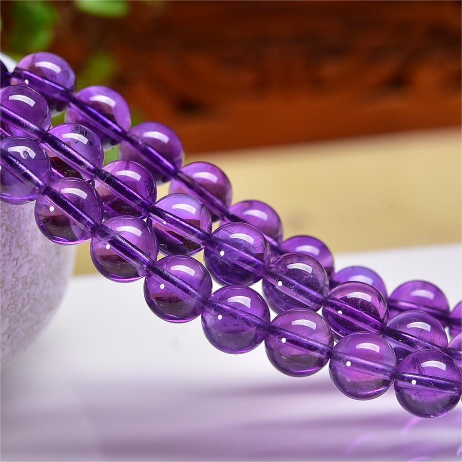 Natural Amethyst High Quality Round Beads Strands Loose Beads Jewelry DIY Bracelets
