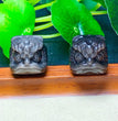 Natural Silver Sheen Obsidian Lion Head Jewelry Charms Beads Pendants