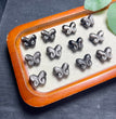 Natural Silver Sheen Obsidian Butterfly Jewelry Charms Beads Pendants