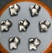 Natural Silver Sheen Obsidian Standing Cat Jewelry Charms Beads Pendants