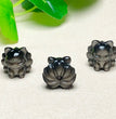 Natural Silver Sheen Obsidian Nine Tail Fox Jewelry Charms Beads Pendants