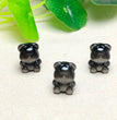 Natural Silver Sheen Obsidian Gummy Bear Jewelry Charms Beads Pendants