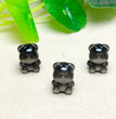 Natural Silver Sheen Obsidian Gummy Bear Jewelry Charms Beads Pendants