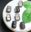 Natural Silver Sheen Obsidian Cicada Jewelry Charms Beads Pendants