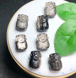 Natural Silver Sheen Obsidian Cicada Jewelry Charms Beads Pendants