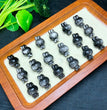 Natural Silver Sheen Obsidian Melody Sanrio Jewelry Charms Beads Pendants