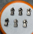 Natural Silver Sheen Obsidian Pilot Dog Jewelry Charms Beads Pendants