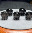 Natural Silver Sheen Obsidian Dog Jewelry Charms Beads Pendants