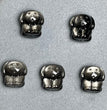 Natural Silver Sheen Obsidian Dog Jewelry Charms Beads Pendants