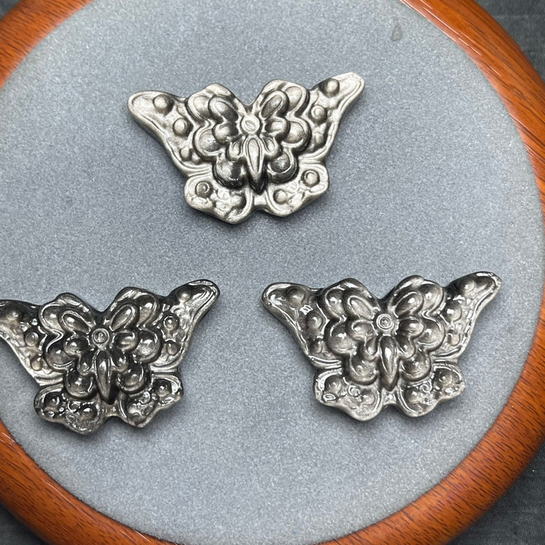 Natural Silver Sheen Obsidian Butterfly Jewelry Charms Beads Pendants