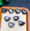 Natural Silver Sheen Obsidian Bird Jewelry Charms Beads Pendants