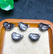 Natural Silver Sheen Obsidian Bird Jewelry Charms Beads Pendants