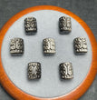 Natural Silver Sheen Obsidian Carved Barrel Beads Jewelry Charms Beads Pendants