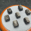 Natural Silver Sheen Obsidian Carved Barrel Beads Jewelry Charms Beads Pendants