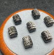 Natural Silver Sheen Obsidian Carved Barrel Beads Jewelry Charms Beads Pendants