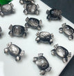 Natural Silver Sheen Obsidian Crab Jewelry Charms Beads Pendants