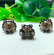 Natural Icy Obsidian Nine Tail Fox Jewelry Charms Beads Pendants