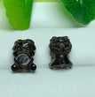 Natural Icy Obsidian Money Lion Jewelry Charms Beads Pendants