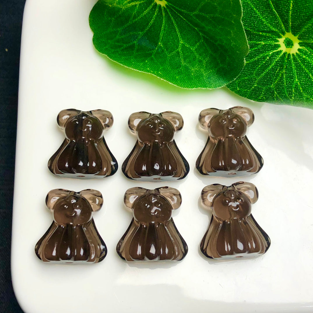 Natural Icy Obsidian Little Girl Jewelry Charms Beads Pendants