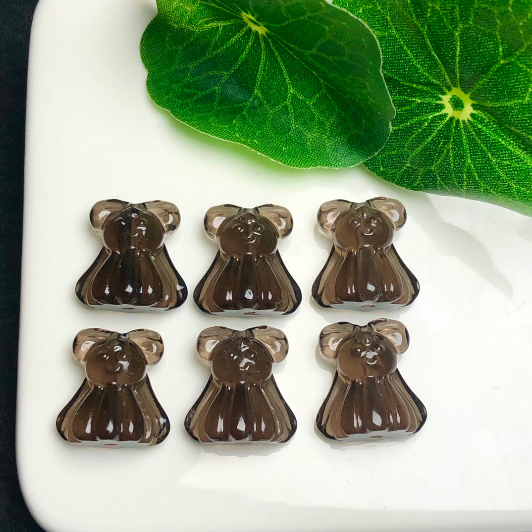 Natural Icy Obsidian Little Girl Jewelry Charms Beads Pendants