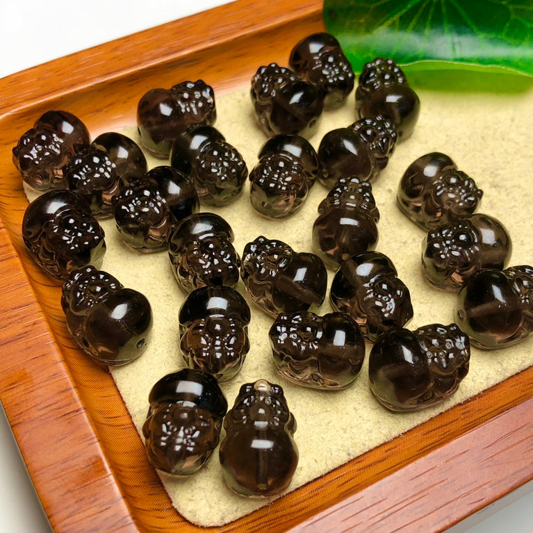 Natural Icy Obsidian Pixiu Jewelry Charms Beads Pendants