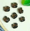 Natural Icy Obsidian Hello Kitty Head Jewelry Charms Beads Pendants