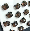 Natural Icy Obsidian Hello Kitty Head Jewelry Charms Beads Pendants