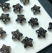 Natural Icy Obsidian Star with Bow Jewelry Charms Beads Pendants