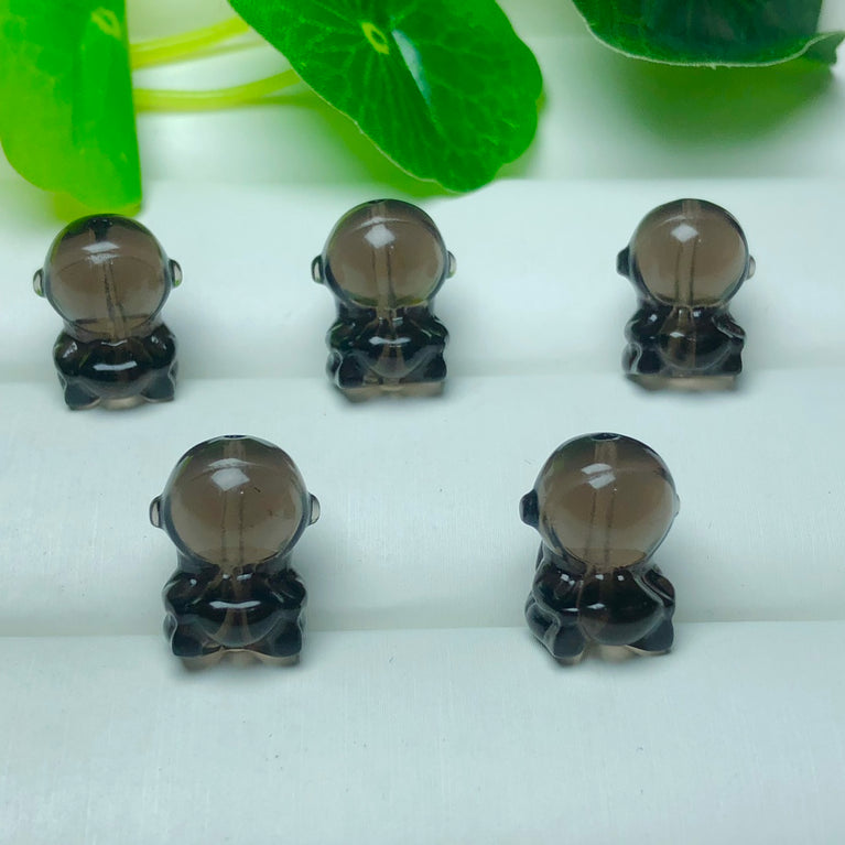 Natural Icy Obsidian Astronaut Jewelry Charms Beads Pendants