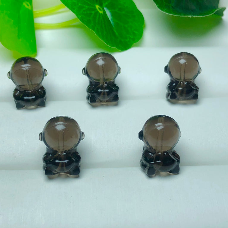 Natural Icy Obsidian Astronaut Jewelry Charms Beads Pendants