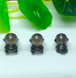 Natural Icy Obsidian Astronaut Jewelry Charms Beads Pendants