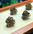 Natural Icy Obsidian Rabbit Jewelry Charms Beads Pendants