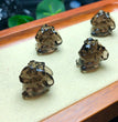 Natural Icy Obsidian Rabbit Jewelry Charms Beads Pendants