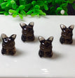 Natural Icy Obsidian Pikachu Jewelry Charms Beads Pendants