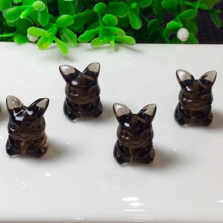 Natural Icy Obsidian Pikachu Jewelry Charms Beads Pendants