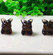 Natural Icy Obsidian Pikachu Jewelry Charms Beads Pendants