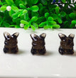 Natural Icy Obsidian Pikachu Jewelry Charms Beads Pendants