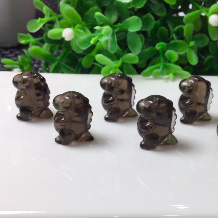 Natural Icy Obsidian Dinosaur Jewelry Charms Beads Pendants