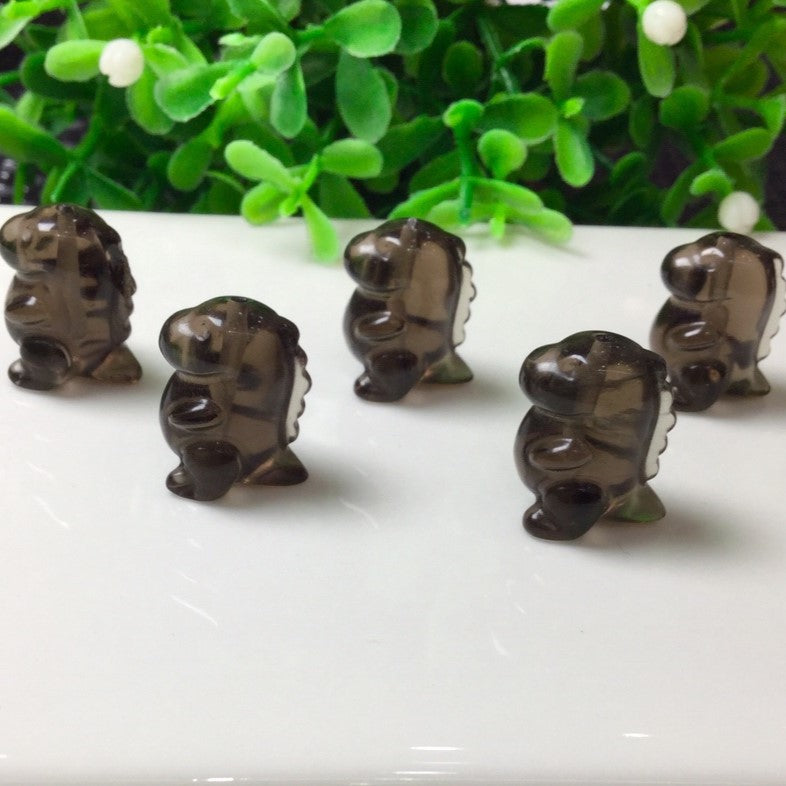 Natural Icy Obsidian Dinosaur Jewelry Charms Beads Pendants