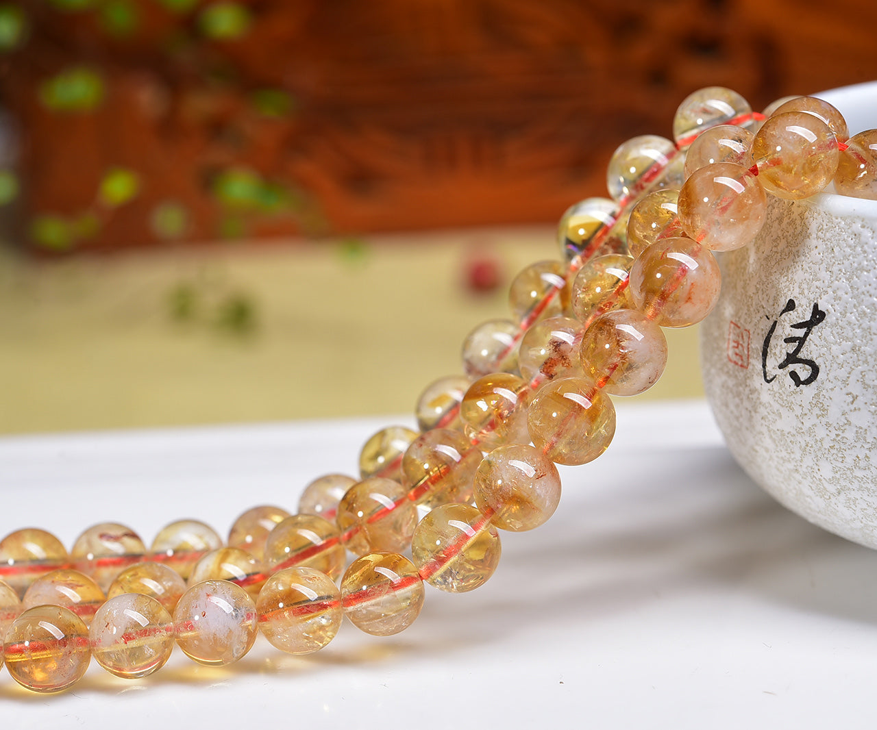 Brazil Citrine Beads Strands Loose Beads Jewelry DIY Bracelets Natural Crystal