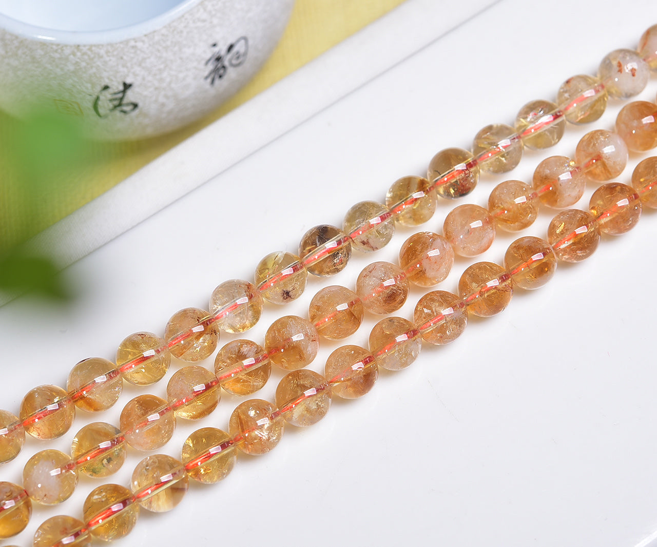 Brazil Citrine Beads Strands Loose Beads Jewelry DIY Bracelets Natural Crystal