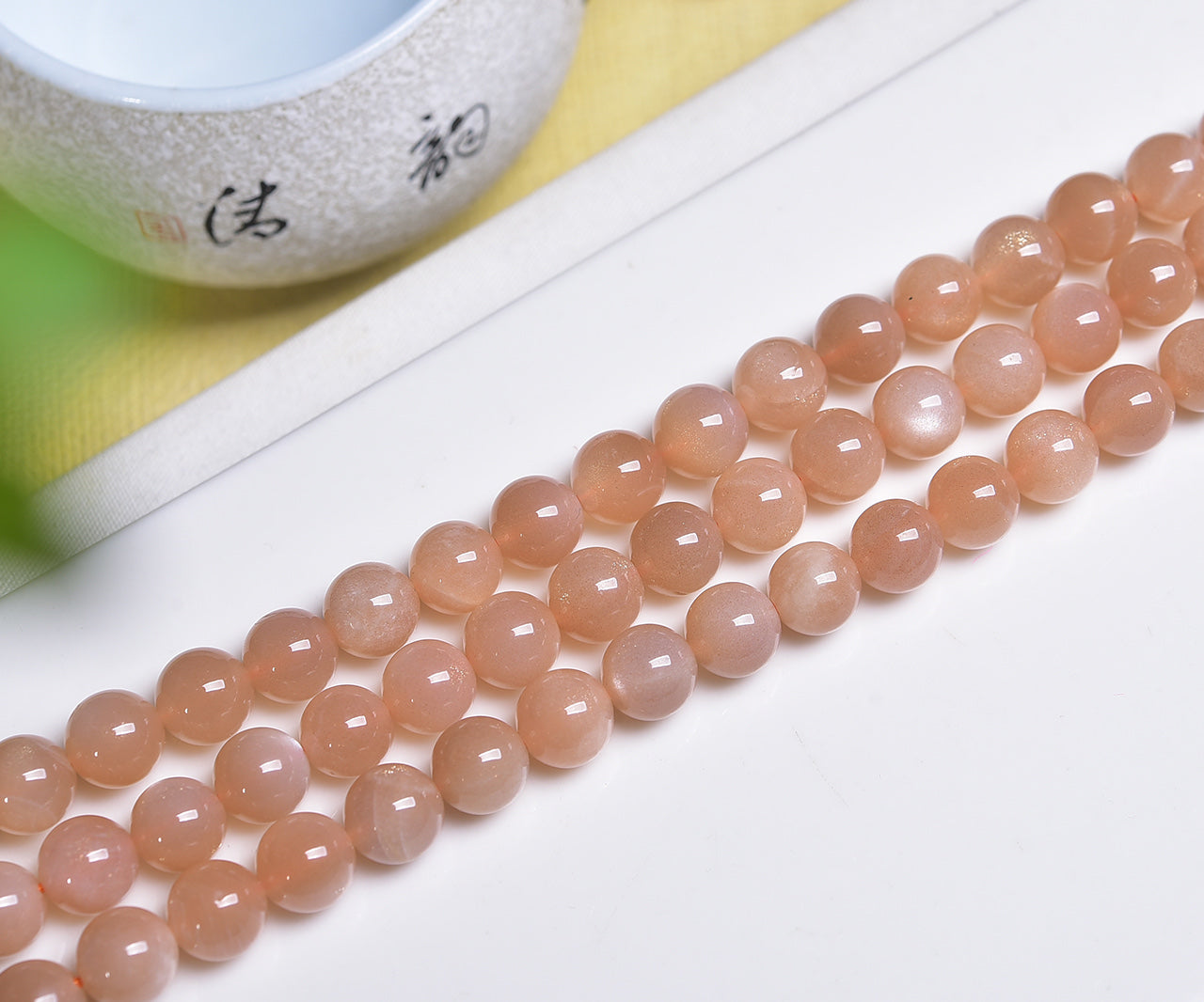 Orange Sunstone Beads Strands Loose Beads Jewelry DIY Bracelets Natural Crystal