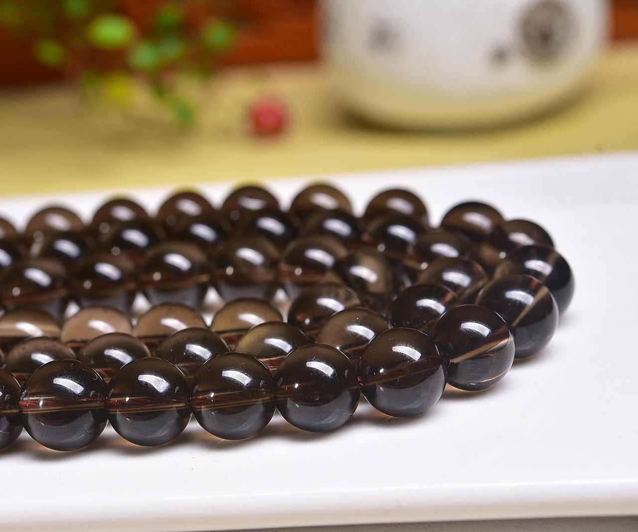 Smoky Quartz Beads Strands Loose Beads Jewelry DIY Bracelets Natural Crystal