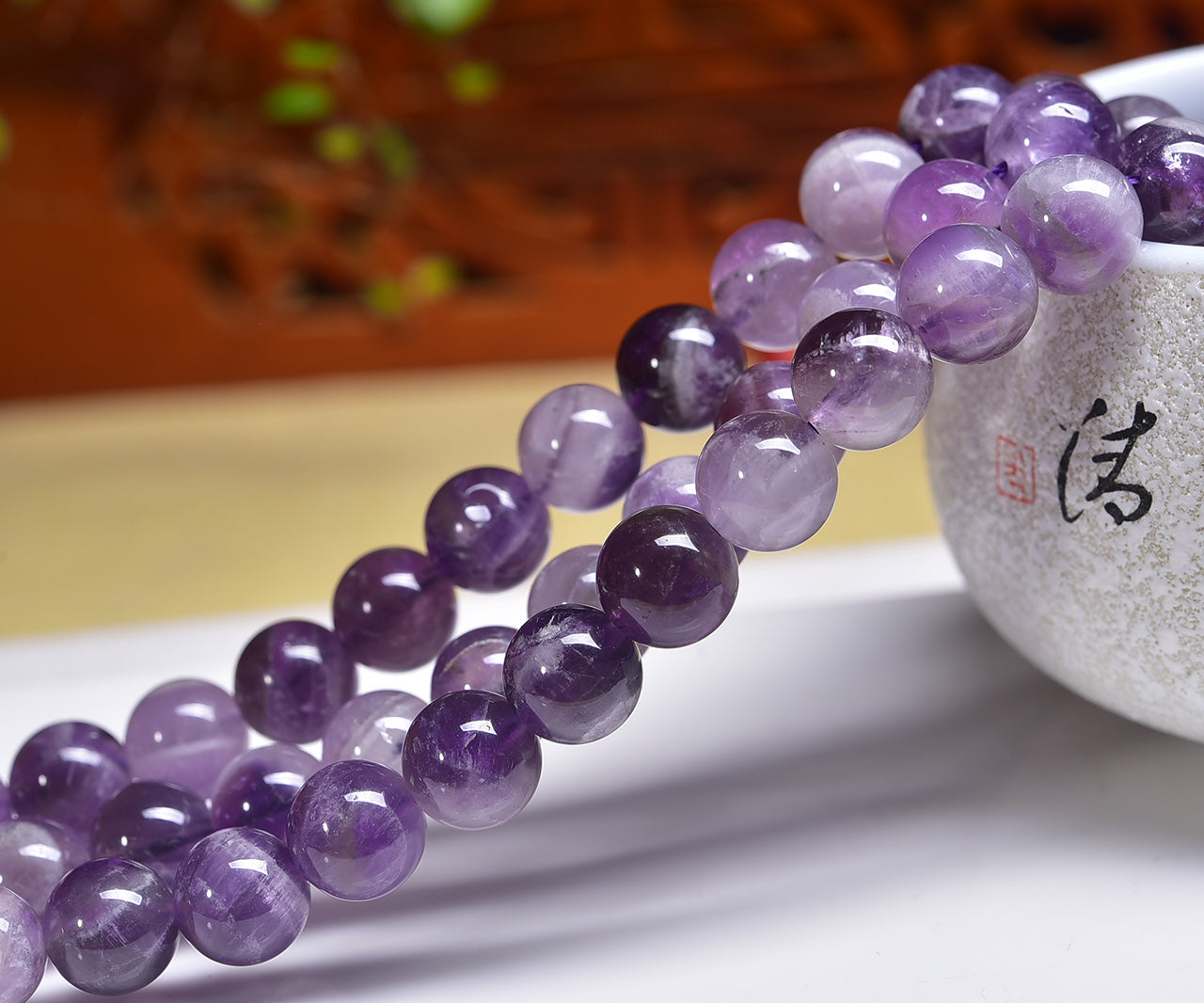 Chevron Amethyst Beads Strands Loose Beads Jewelry DIY Bracelets Natural Crystal