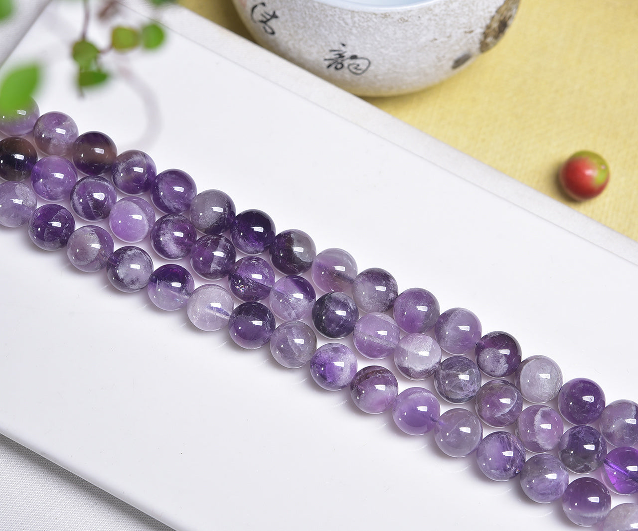 Chevron Amethyst Beads Strands Loose Beads Jewelry DIY Bracelets Natural Crystal