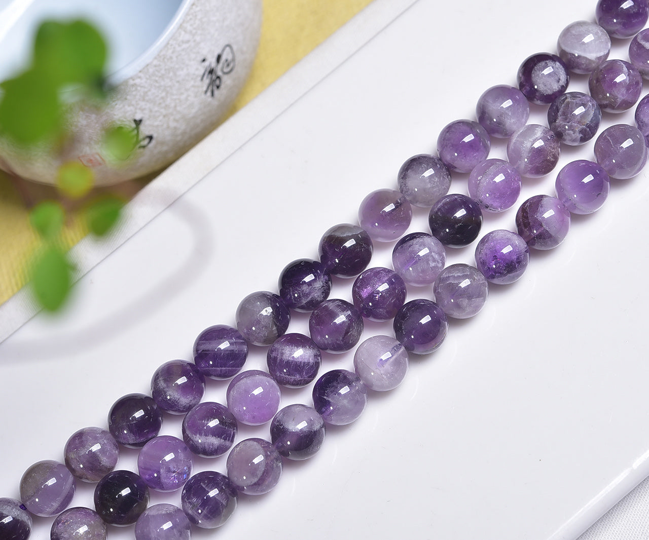 Chevron Amethyst Beads Strands Loose Beads Jewelry DIY Bracelets Natural Crystal