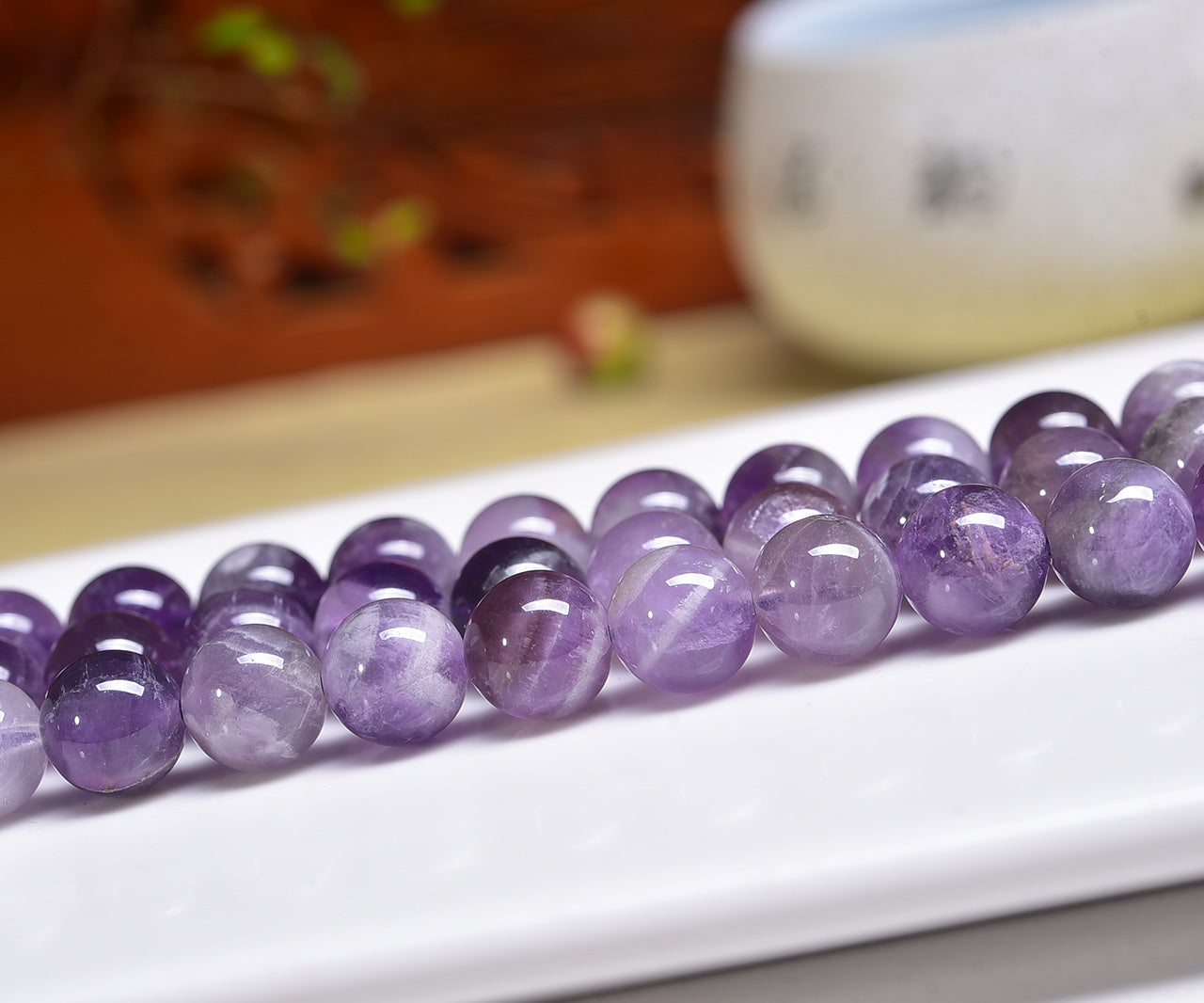 Chevron Amethyst Beads Strands Loose Beads Jewelry DIY Bracelets Natural Crystal