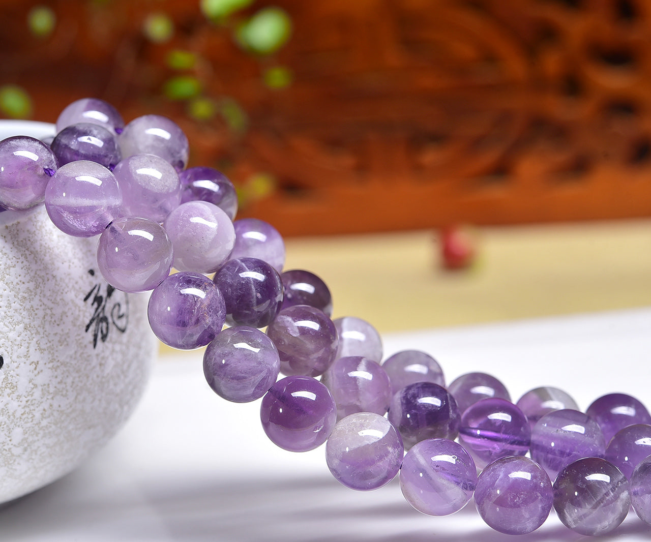 Chevron Amethyst Beads Strands Loose Beads Jewelry DIY Bracelets Natural Crystal